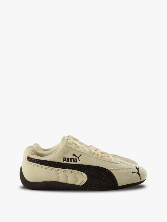 Tan shoes, side view