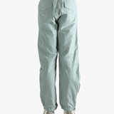 Blue pants worn by a person, showing the pants's fit