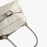 Tan bag, front view