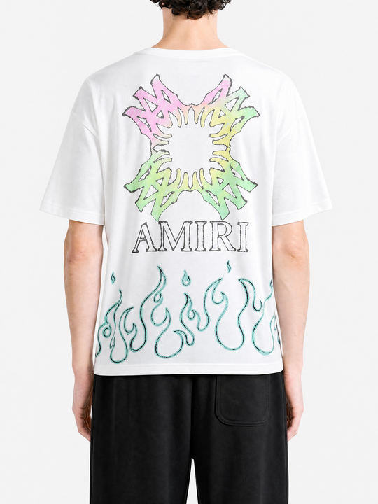 White t-shirt, full body view