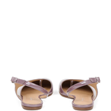 Pink flat sandal,back view