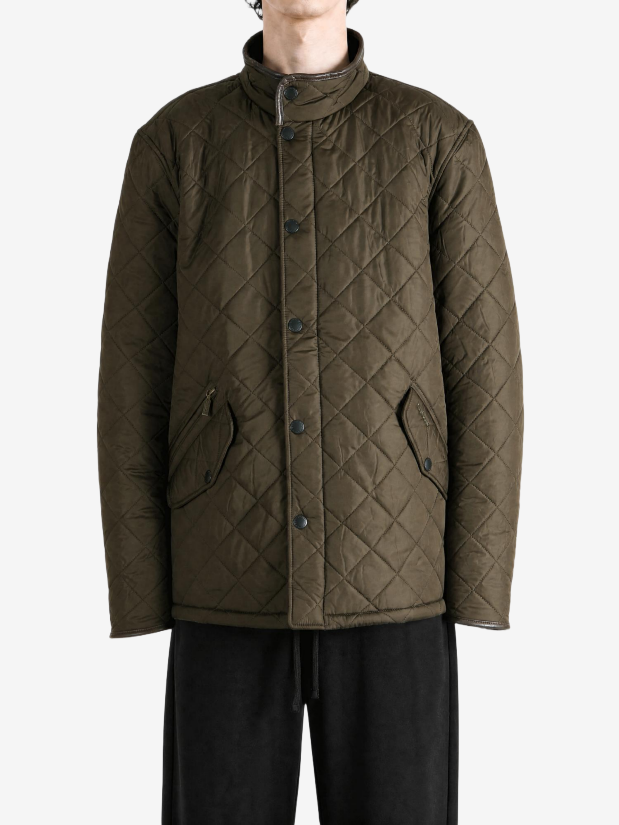Green jacket, full body view