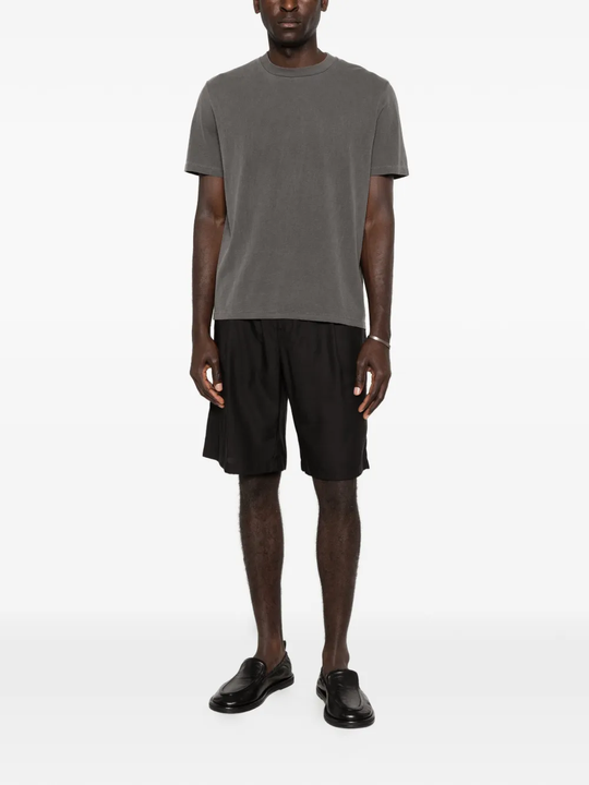 Black shorts, full body view