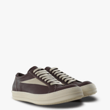 Burgundy shoes, front view