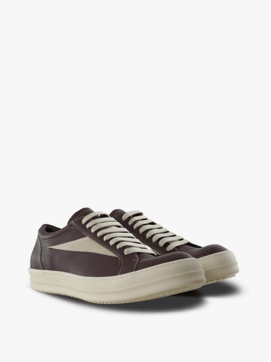 Burgundy shoes, front view