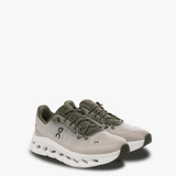 Tan sneakers, side view