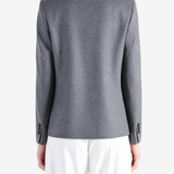 Grey jacket, full body view