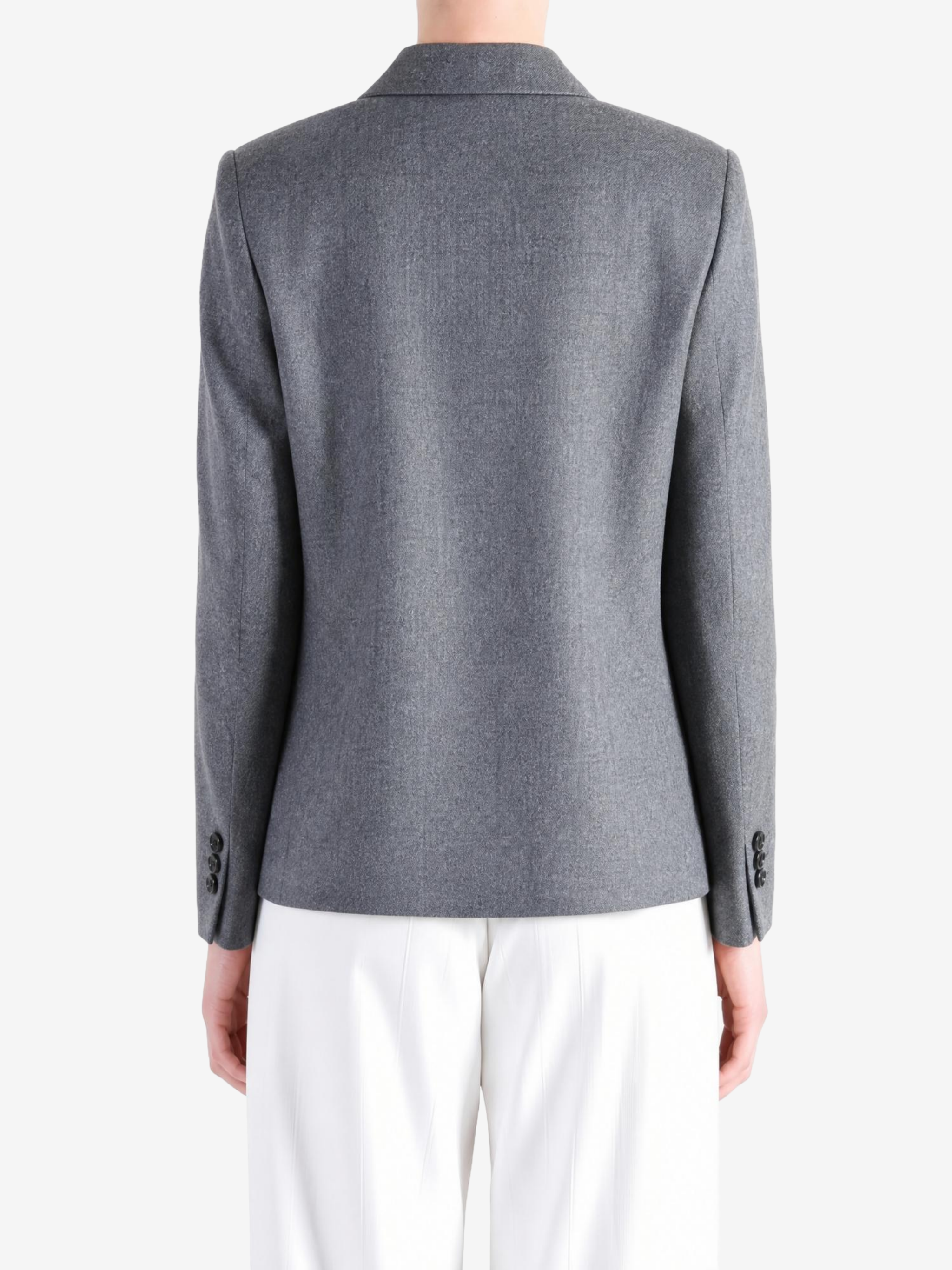 Grey jacket, full body view