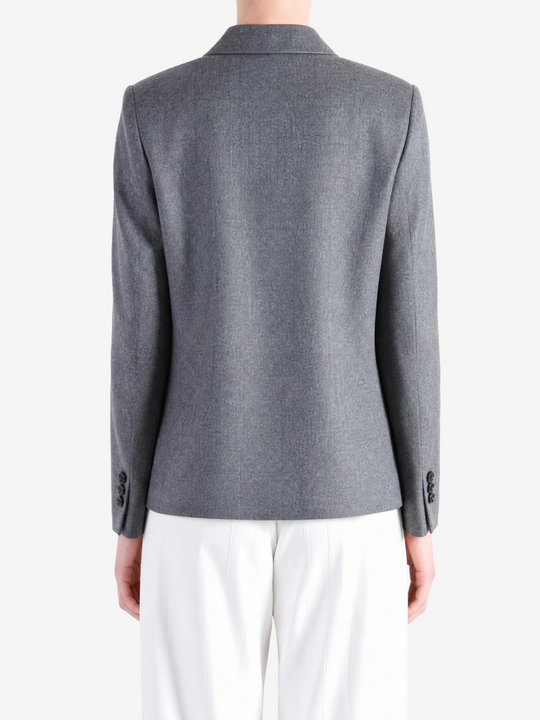 Grey jacket, full body view