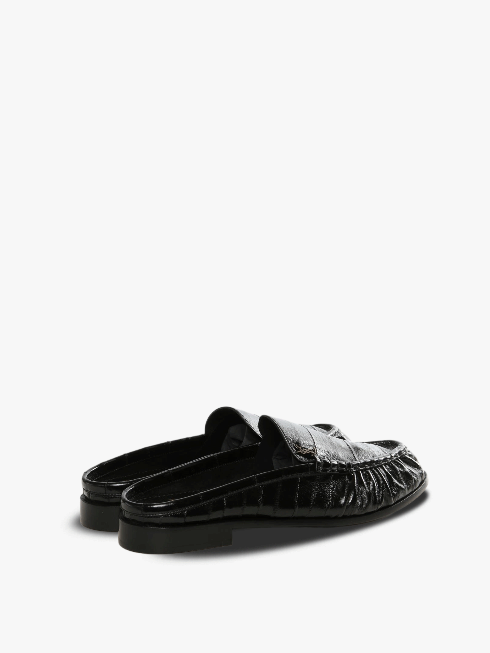 Black sandals, back view