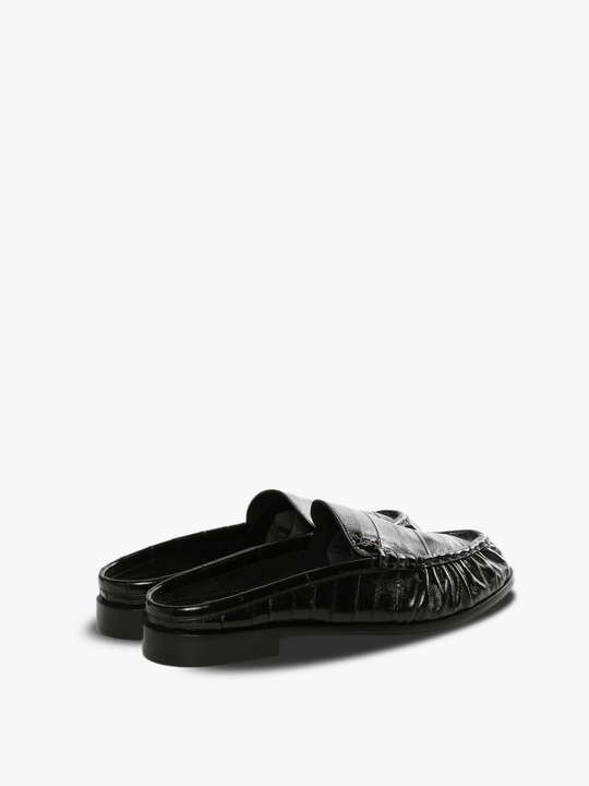 Black sandals, back view