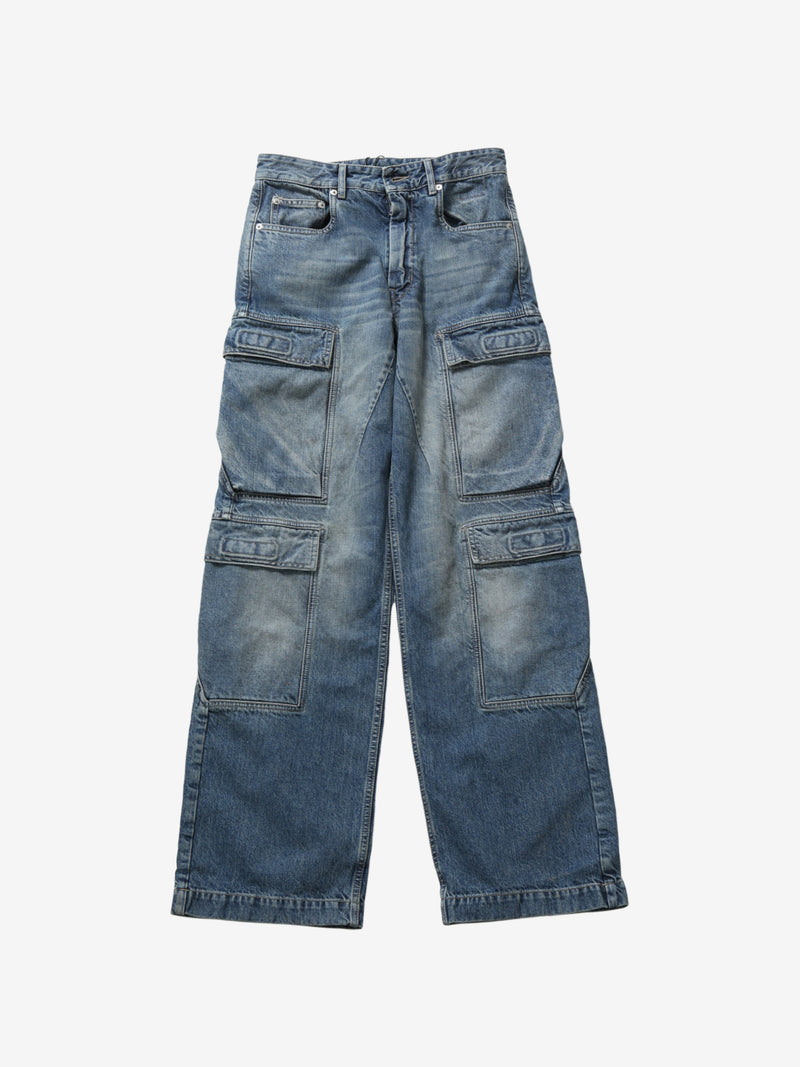 RICK OWENS DRKSHDW - Women Denim Double Cargo Jeans