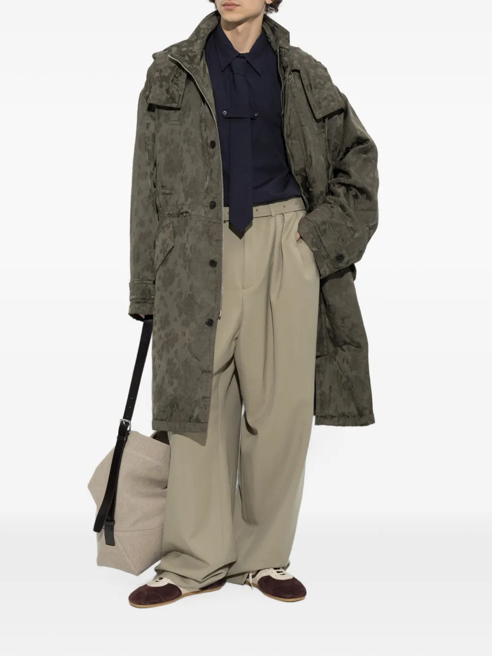 Green jacket, full body view