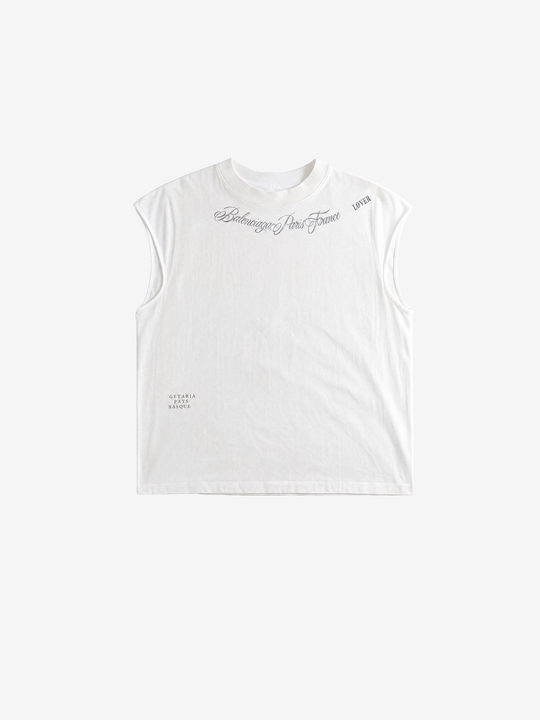 White t-shirt, front view
