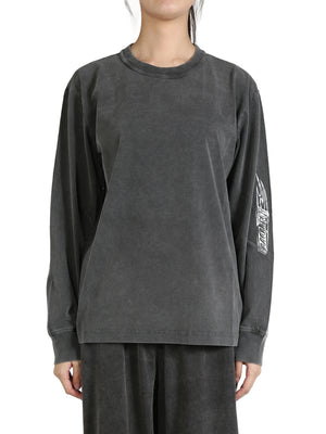 T BY ALEXANDER WANG - Women Long Sleeve Tee With Blade Logo