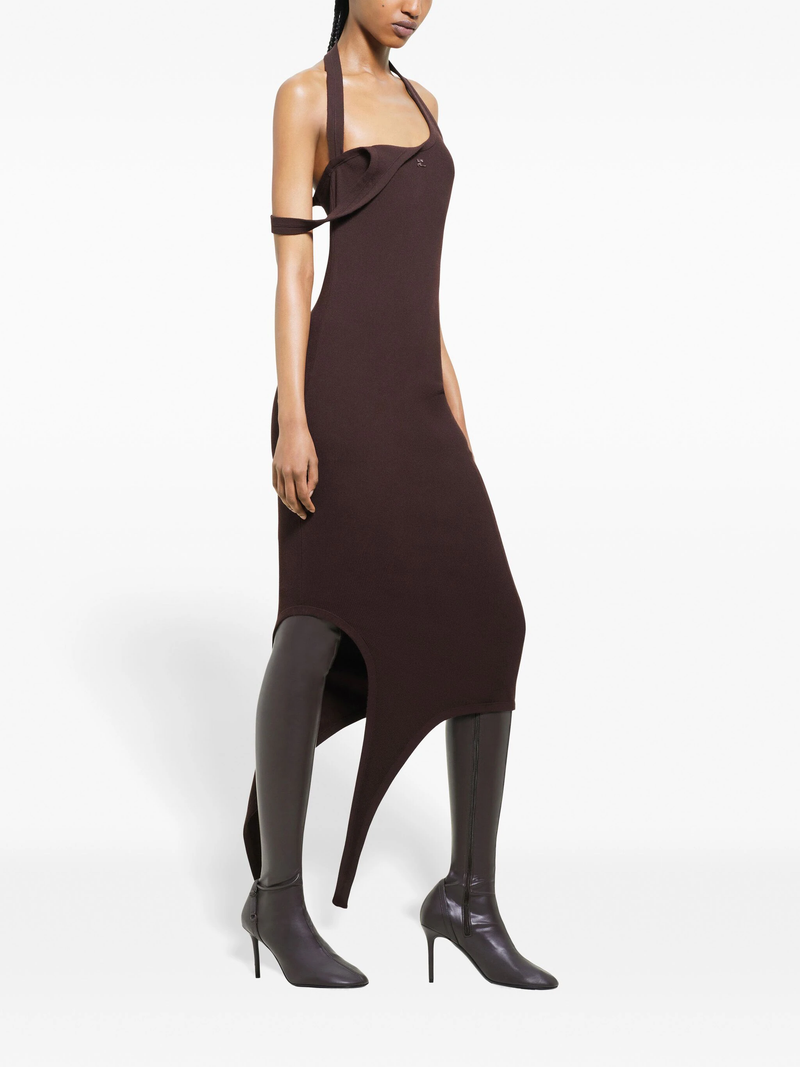 COURRÈGES - Women Undressed Rib Knit Long Dress