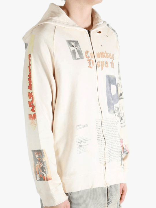 White sweats worn by a person, showing the sweats' fit
