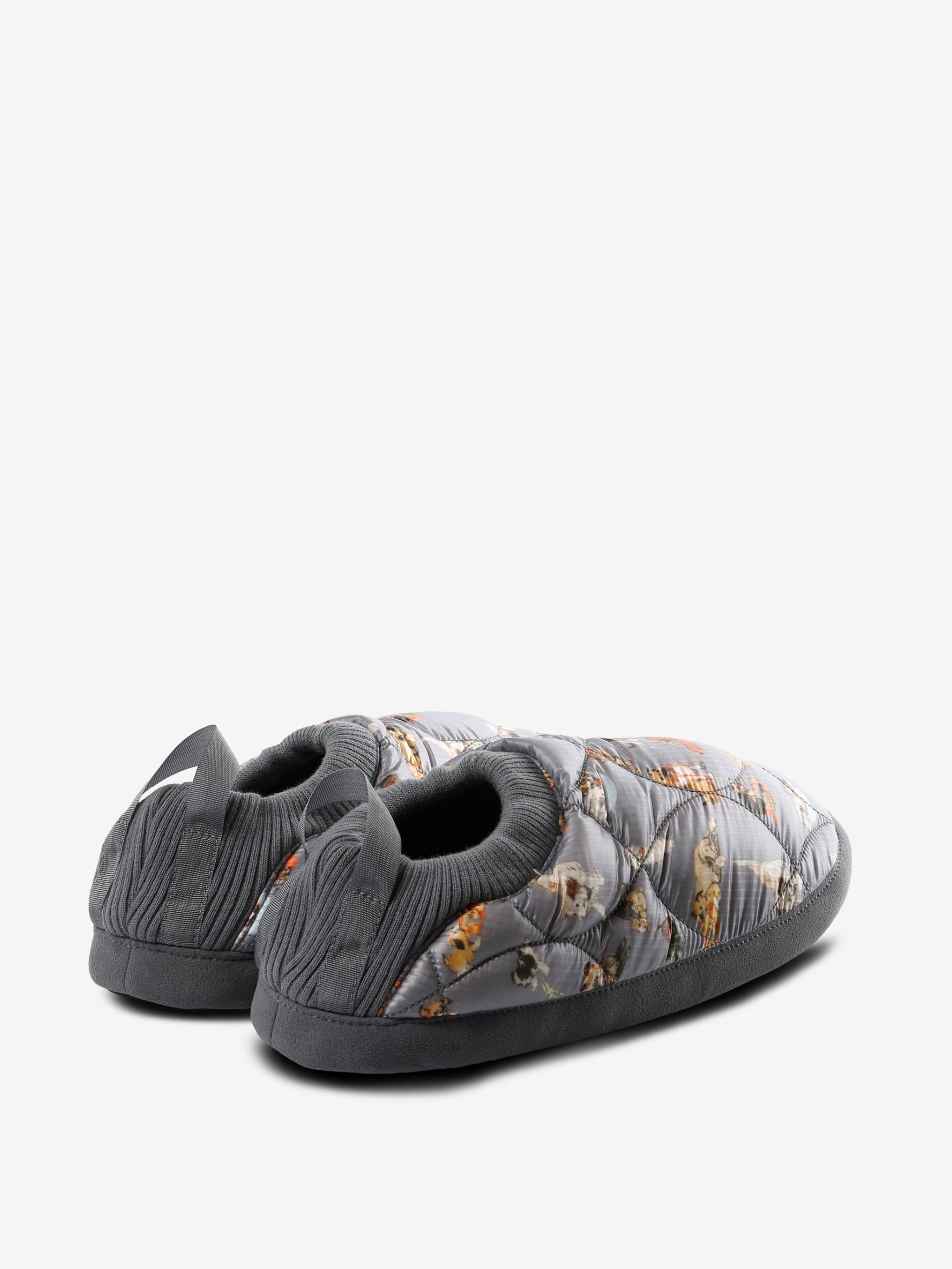 Grey shoes, back view