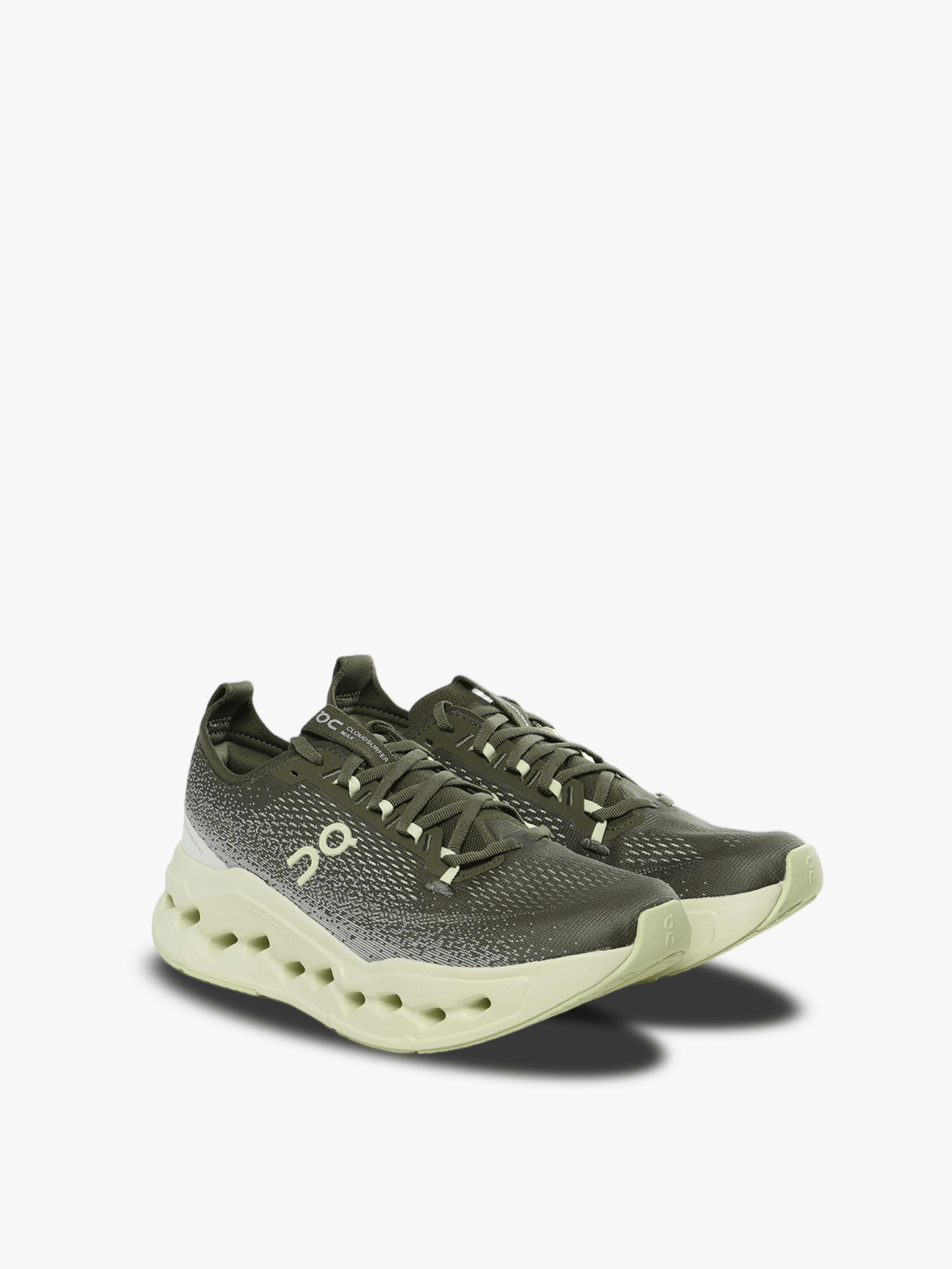 Green sneakers, side view