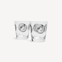 FORNASETTI SET OF 2 WATER GLASSES CAMMEI