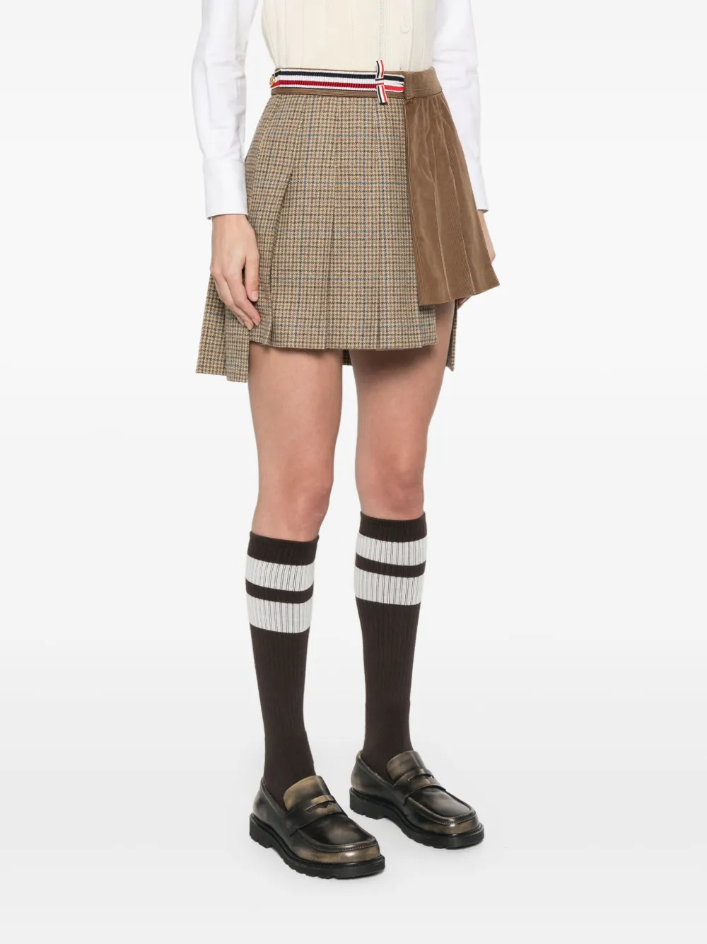 THOM BROWNE - Women Mini Wrap Pleated Skirt – Atelier New York THOM BROWNE - Women Mini Wrap Pleated Skirt – Atelier New York
