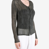 ISSEY MIYAKE - Women Chiffon Twist 2 Shirt