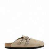 Tan sandals, front view