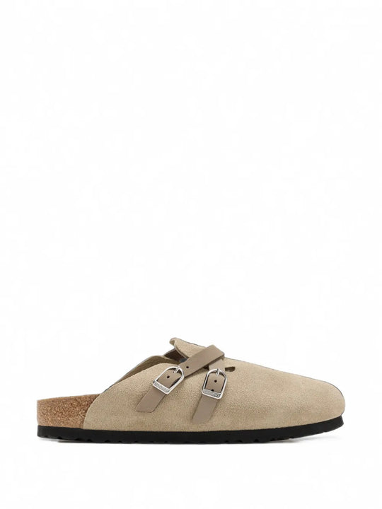 Tan sandals, front view