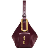 Burgundy bag, front view