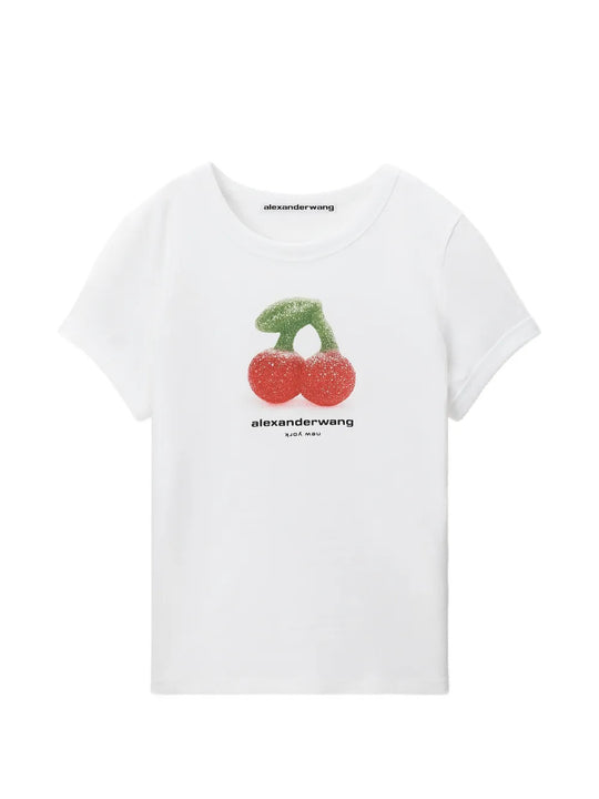 White t-shirt, front view