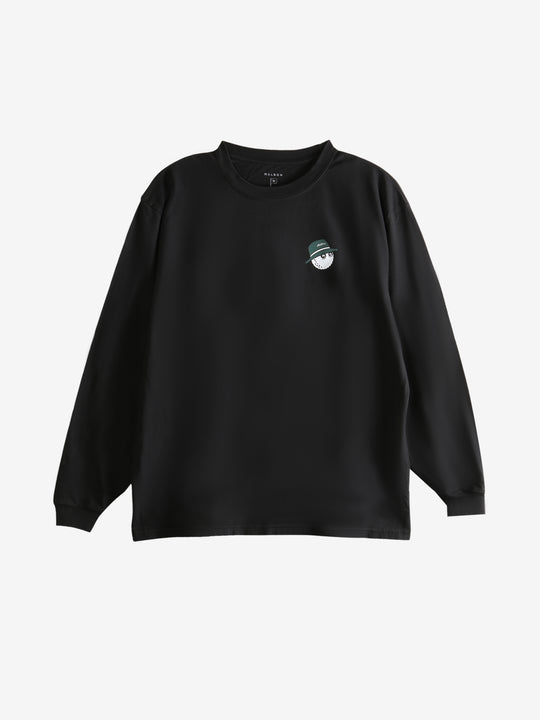 Black shirt, front view