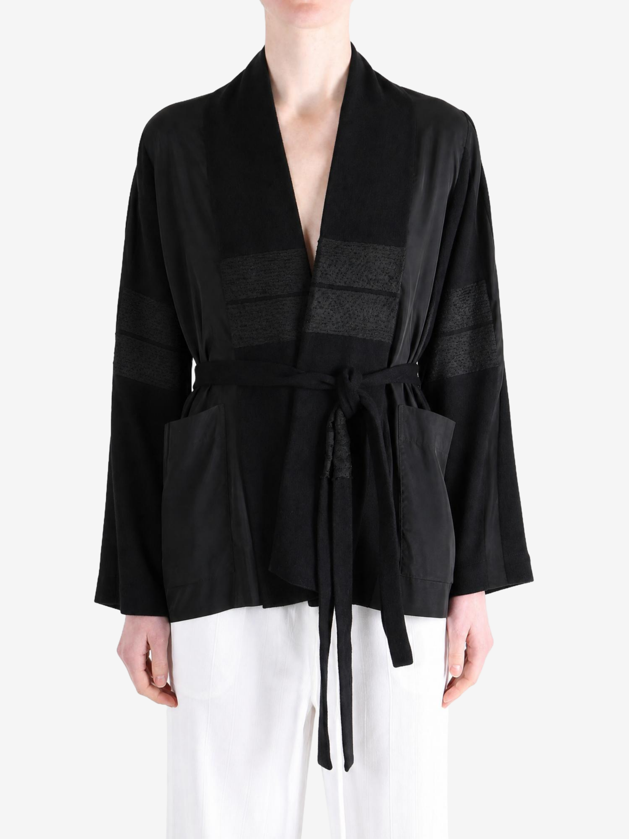 Black jacket, front view