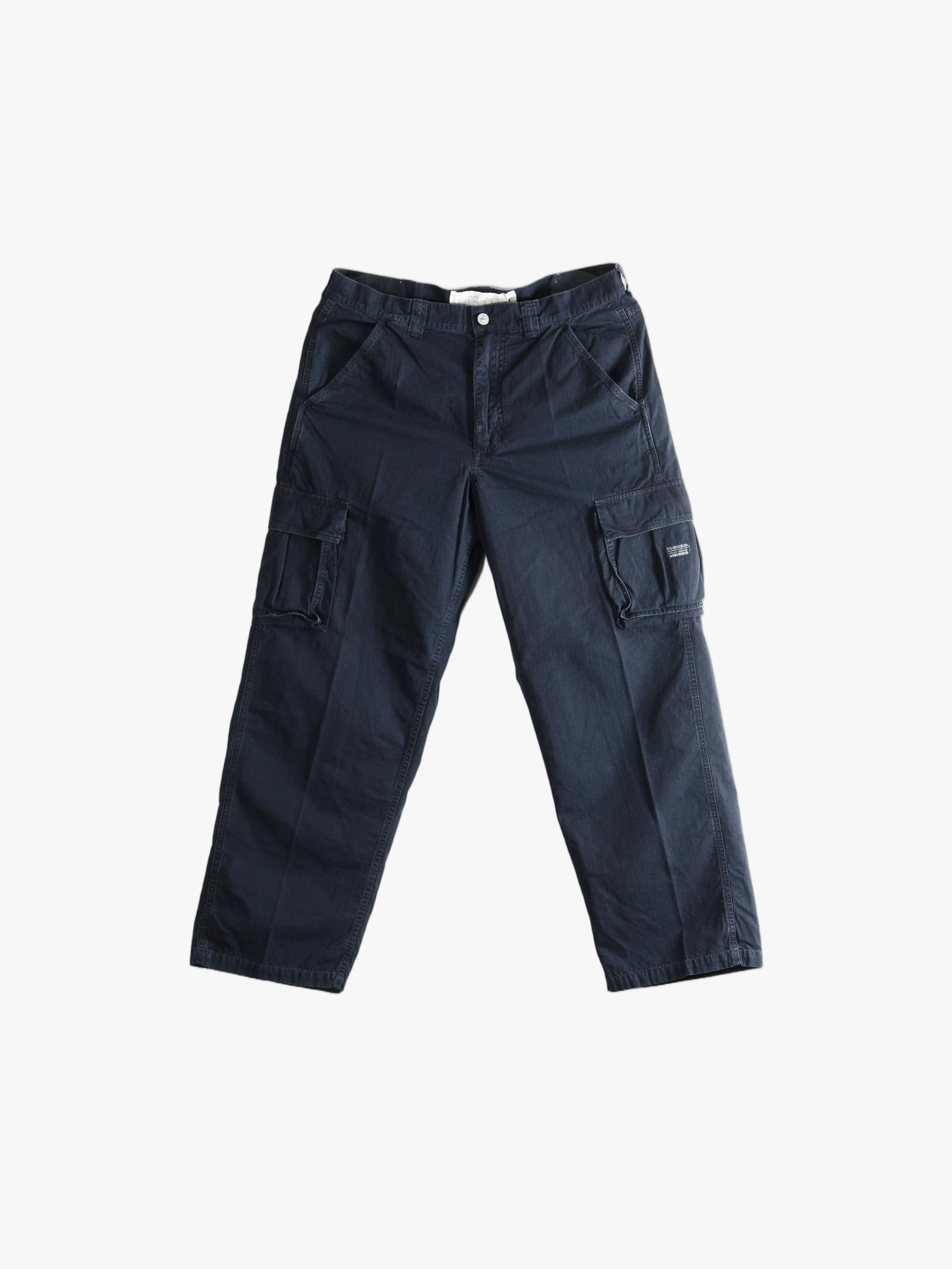 Navy pants, front view