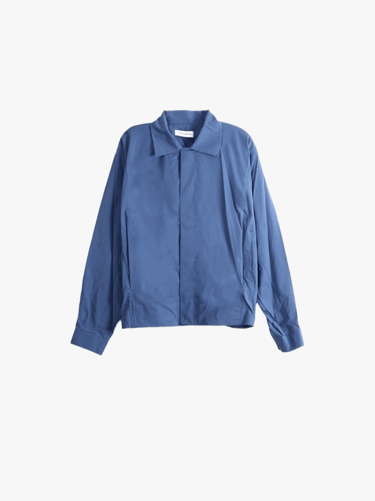 Blue jacket, front view