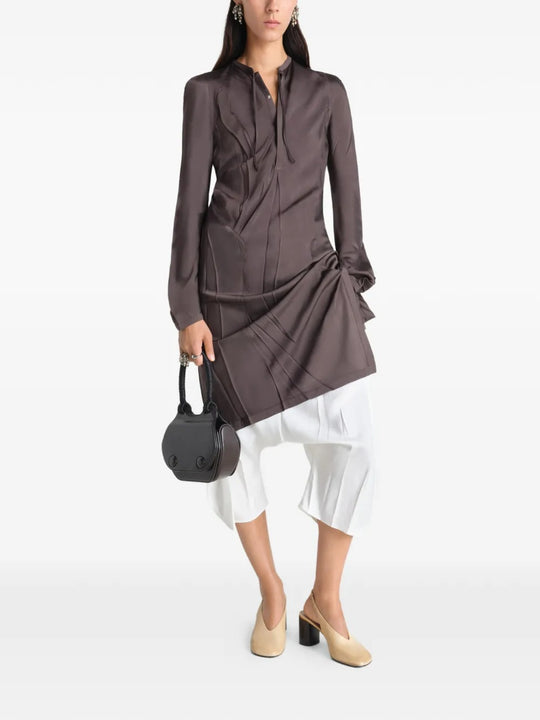 Brown dresses, full body view