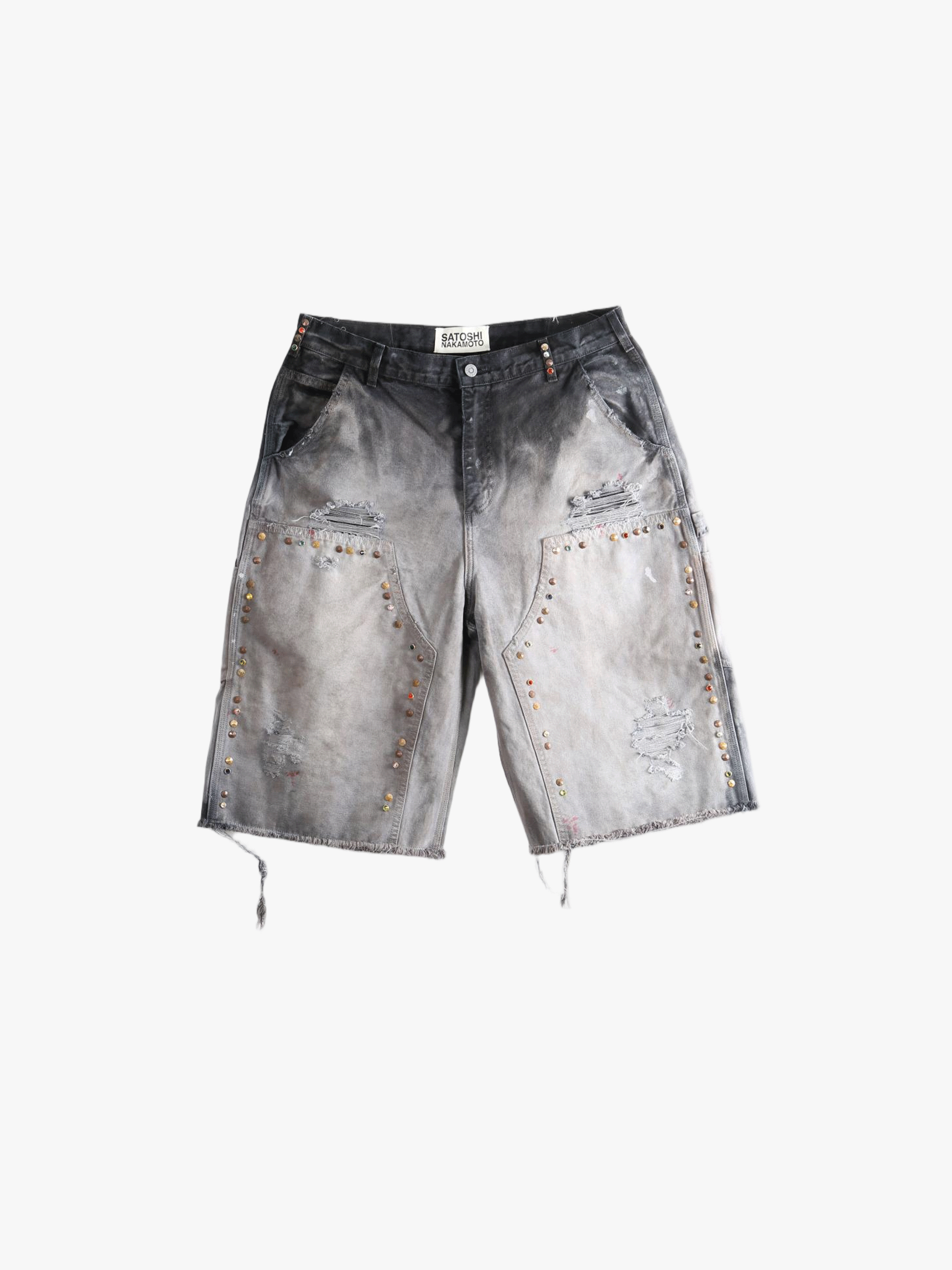 Grey shorts, front view