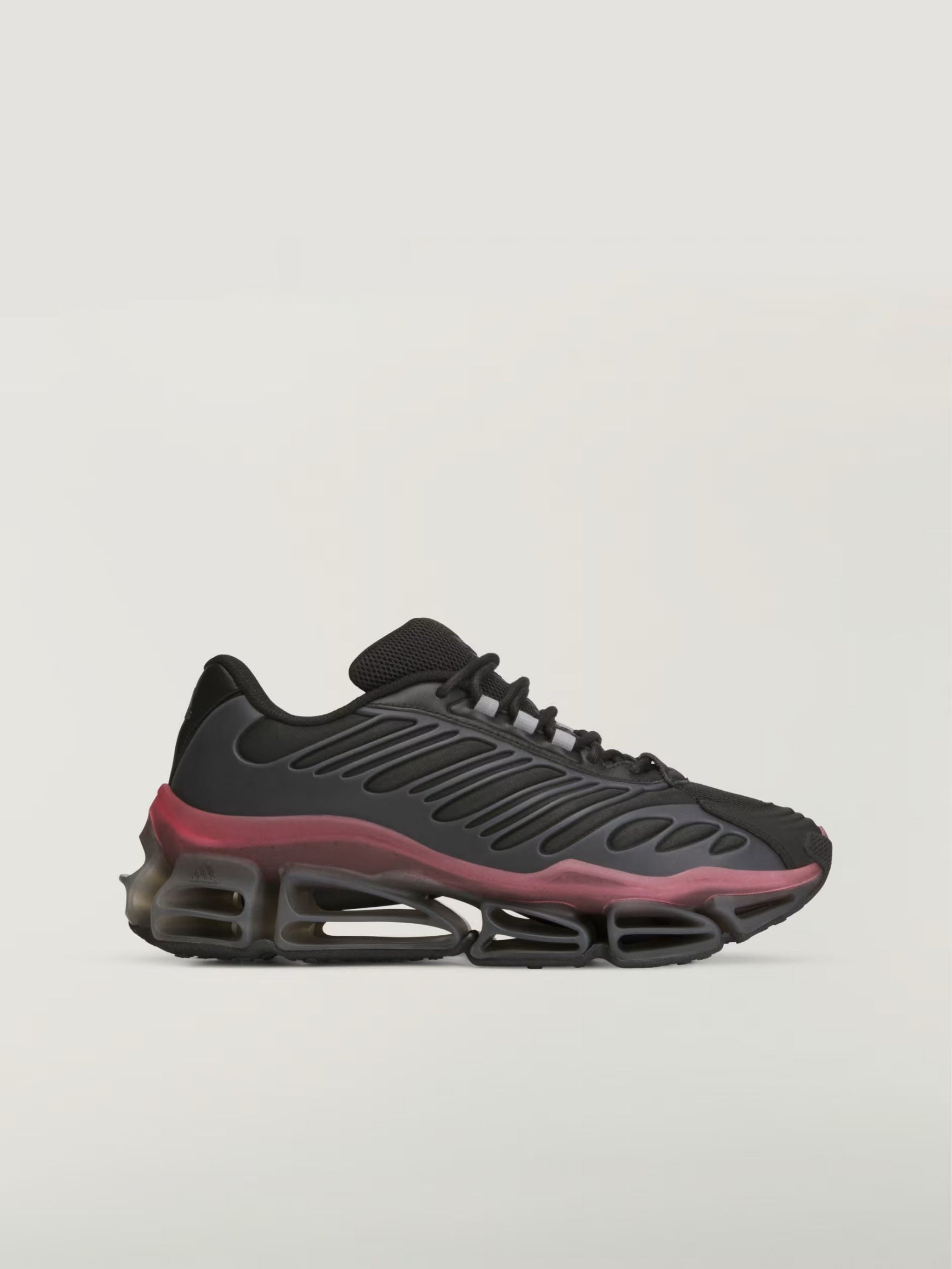 black sneaker, front view