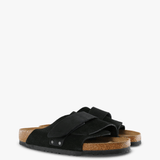 Black sandals, front view