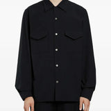 Black shirt, full body view