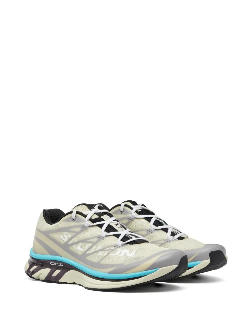Tan sneakers, side view