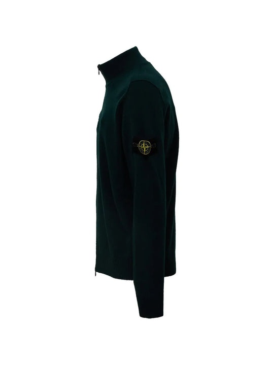 Green knitwear, front view