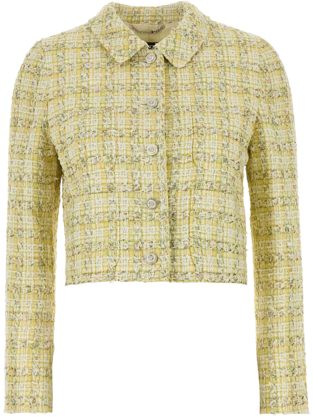 VERSACE - Women Cotton Mix Fancy Tweed Informal Jacket