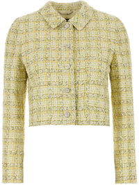 VERSACE - Women Cotton Mix Fancy Tweed Informal Jacket