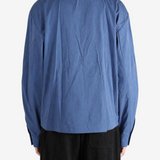 Blue jacket, full body view