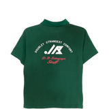 Green shirt, back view