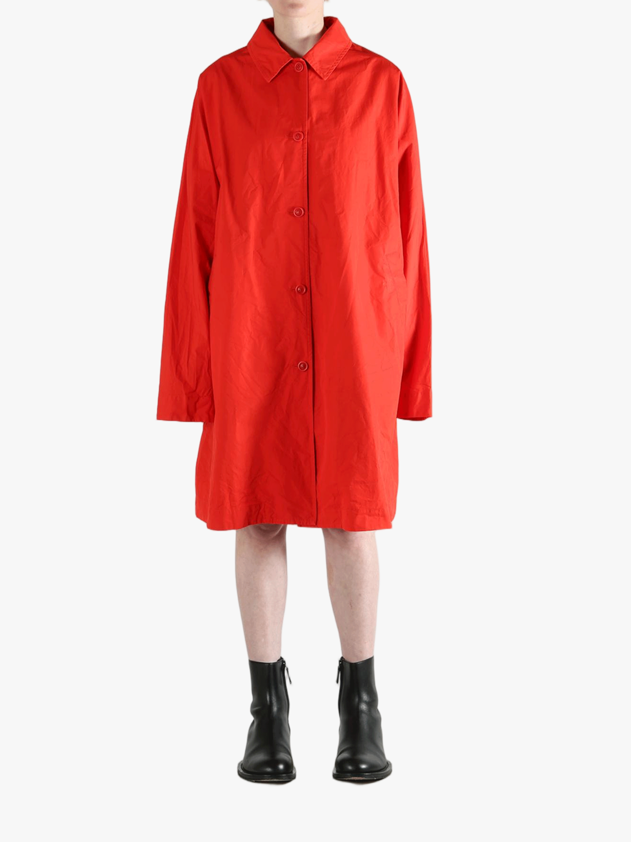 Red coat,full body view