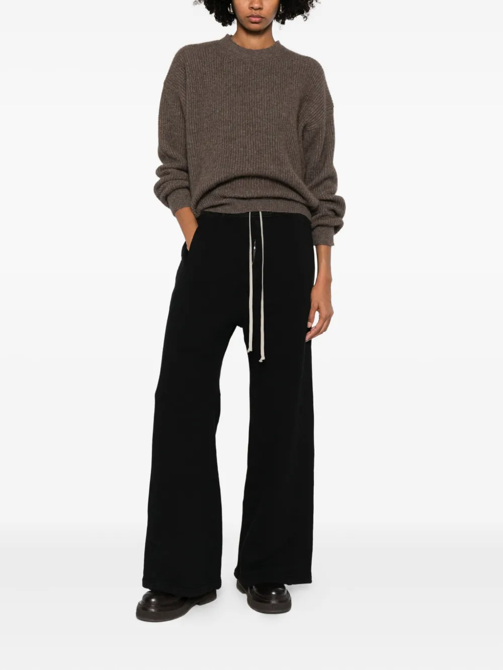 Black pants, full body view