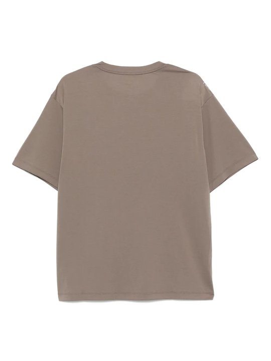 Brown t-shirt, back view