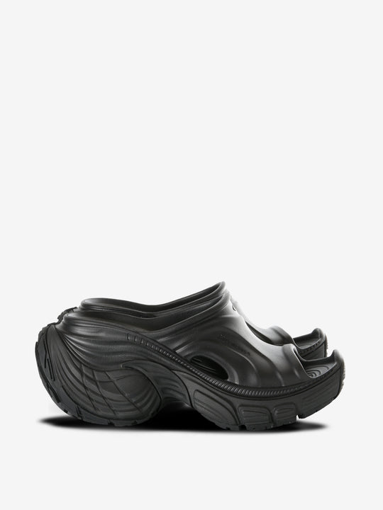 Black sandals, side view