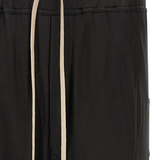 Close up of black pants,showing texture of the fabric